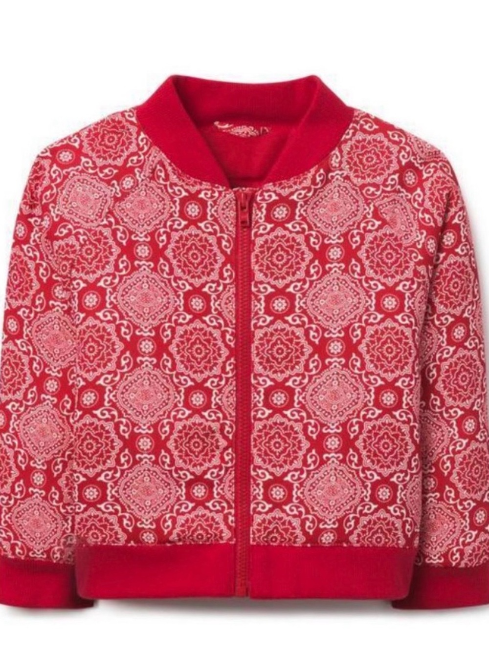 Janie And Jack juno valentine Bomber Varsity Light Jacket Red Size 10 Zip Front